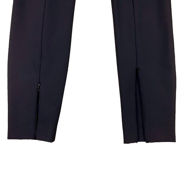 CLUB MONACO Stretch Pull on Hips and Hem Zip Black Trousers Size 2 - Picture 3 of 8